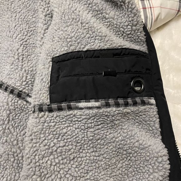 Ripzone Core Jacket Men's XL Beige Plaid Fleece Lined Full Zip Nylon Long Sleeve - Picture 8 of 16